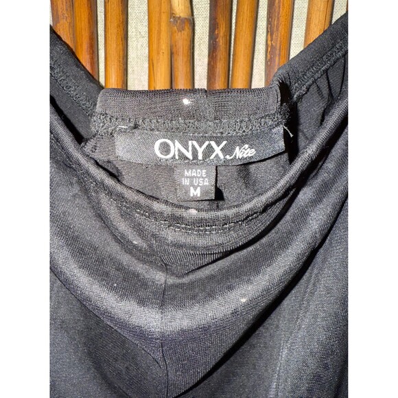 Vintage 90s y2k ONYX Nite Black Sparkly Midi Trumpet/Mermaid Skirt Size Medium - Picture 2 of 10